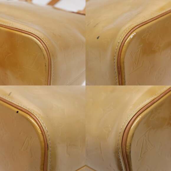 LOUIS VUITTON Monogram Vernis Houston Hand Bag Beige M91004 - Picture 10 of 13